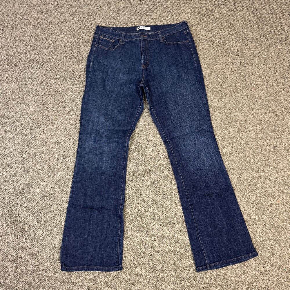 Levis 515 Bootcut Dark Wash Denim Blue Jeans US Womens 16 Plus - Picture 2 of 7